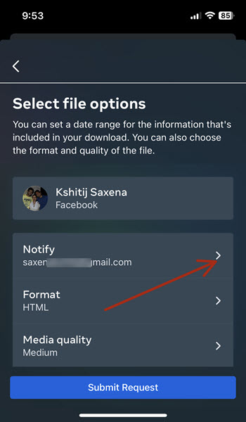Choose file options