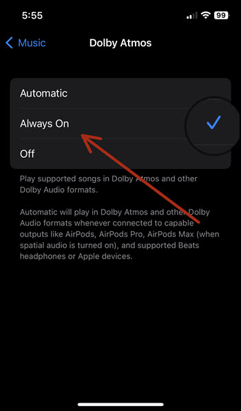 Dolby Atmos Always On Mode