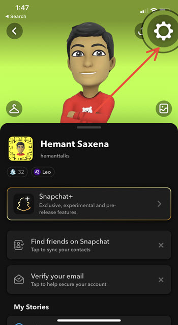 Settings Icon Snapchat