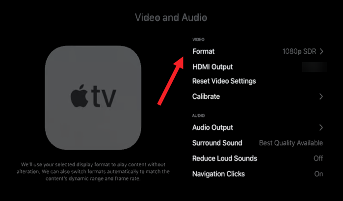 Apple TV Video Format
