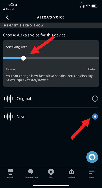 Change Alexa Voice