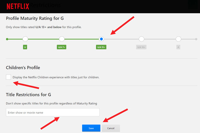 Control Maturity Settings in Netflix