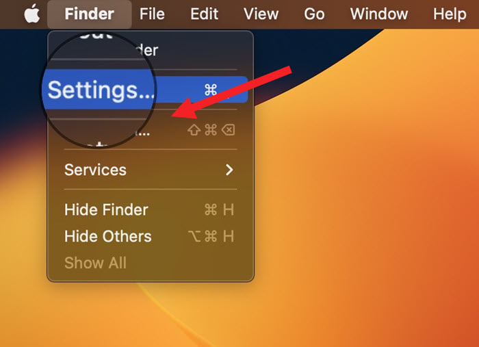 Finder Settings