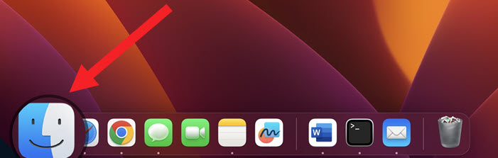 Finder icon on Dock