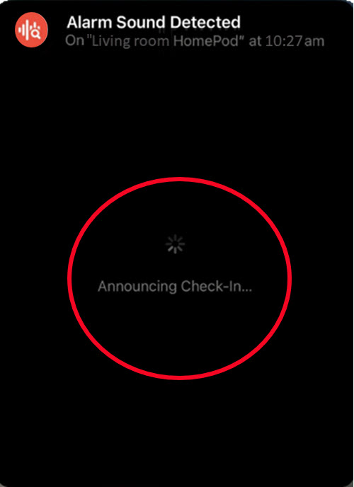 HomePod Fire Alarm Detected
