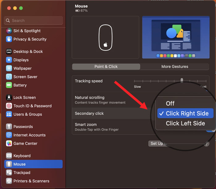 How right-click on mac can be enabled