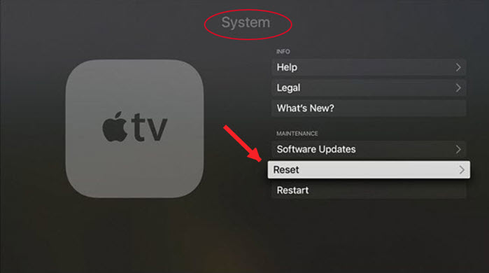 Reset Apple TV