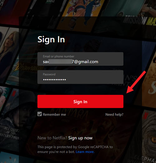 Sign In Netflix