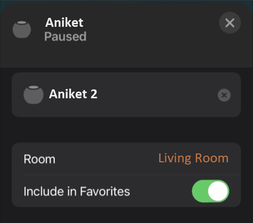 Assign room to HomePod