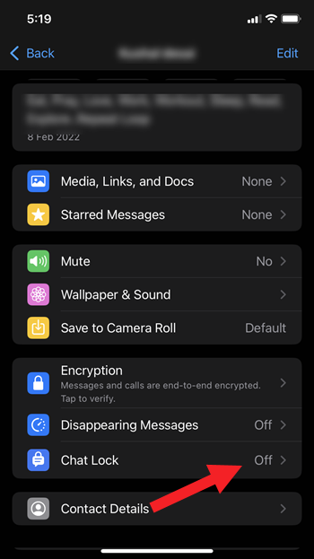 Chat Lock in WhatsApp