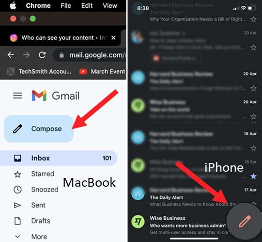 Compose email in Gmail