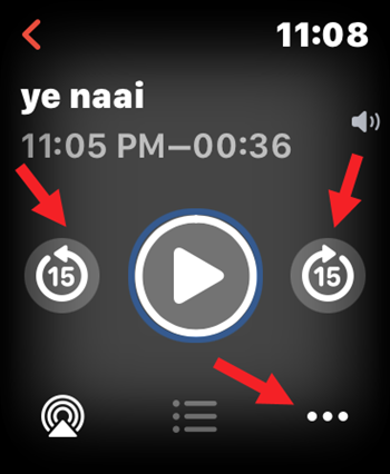 Voice Memo menu