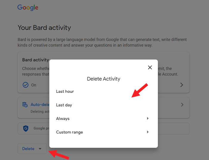 Delete Bard Activity