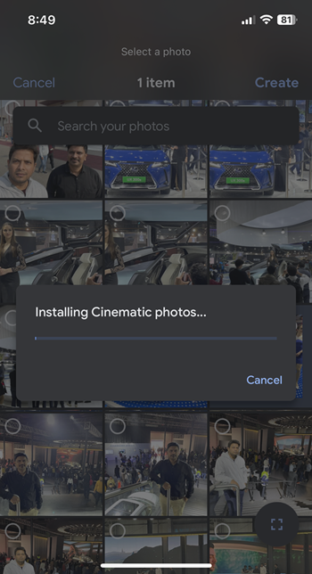 Installing Cinematic Photos