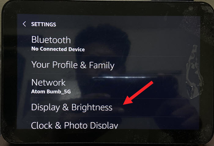 Echo Show Display and Brightness