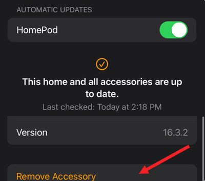 Remove Accessory