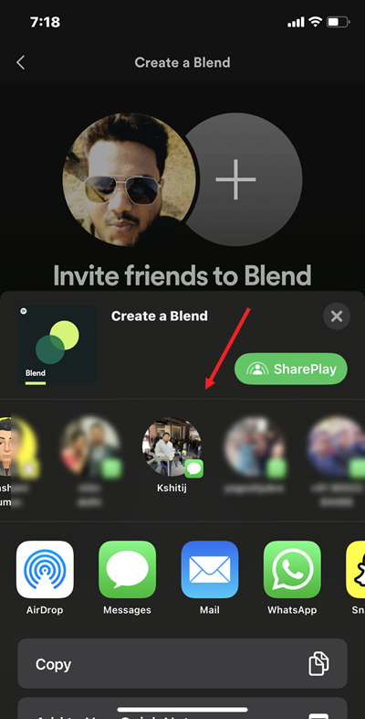 Send Blend Invite