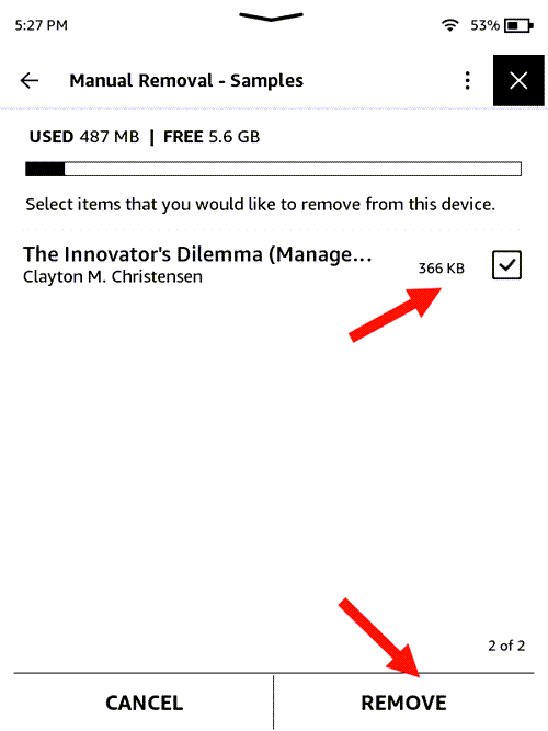Remove Kindle Book Sample