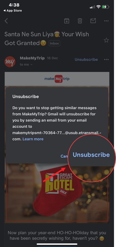 Unsubscribe Pesky Gmail Emails for iOS