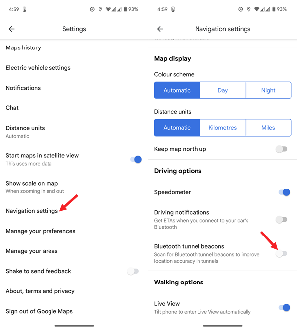 Bluetooth Tunnel Beacons