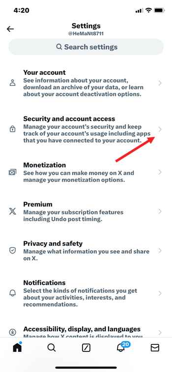Security and account access