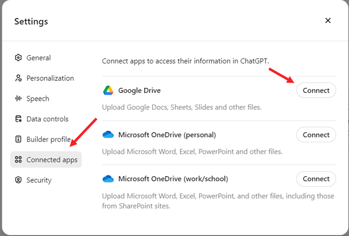 Connect apps to ChatGPT