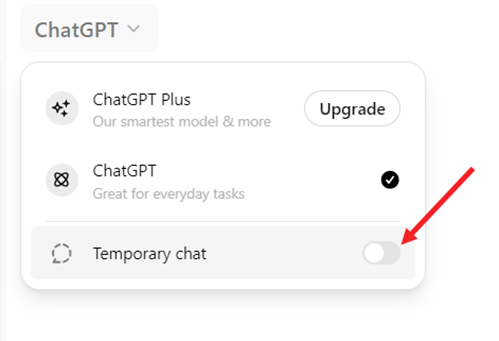 Enable Temporary Chat