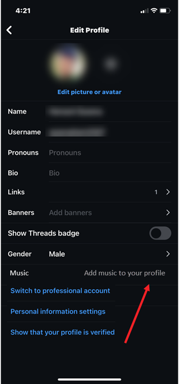 Add Song on your Instagram Profile