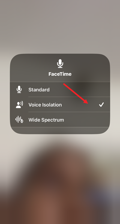 Voice Isolation FaceTime