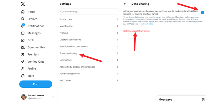 stopping Grok from using your data