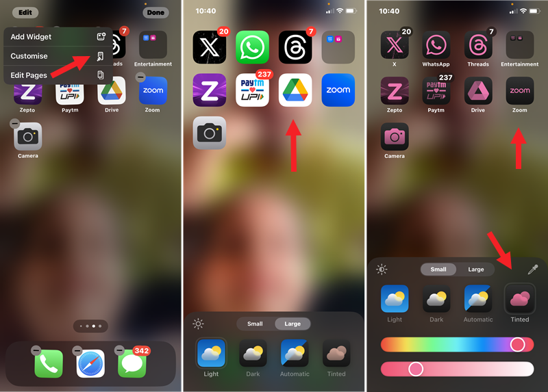 Customizing homescreen app icons