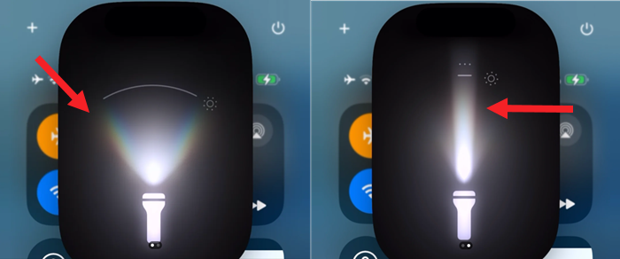 iPhone flashlight dynamic island