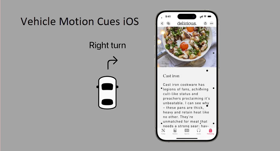 Vehicle Motion Cues for iOS