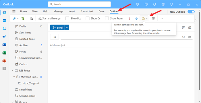 Email encryption in Outlook