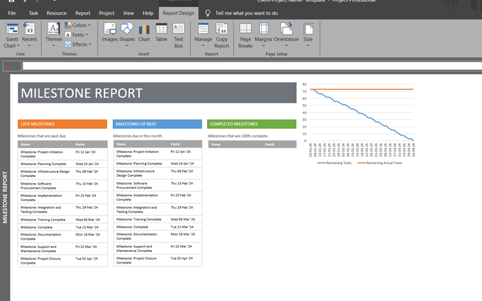 Gantt Chart Report