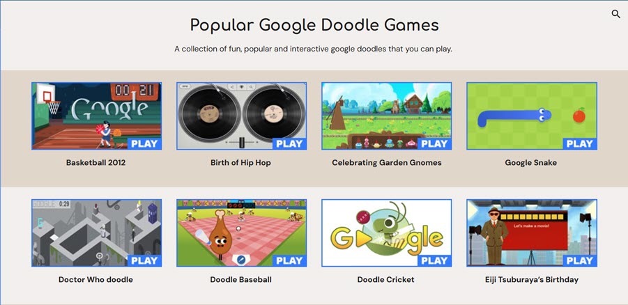 Popular Doodle Games