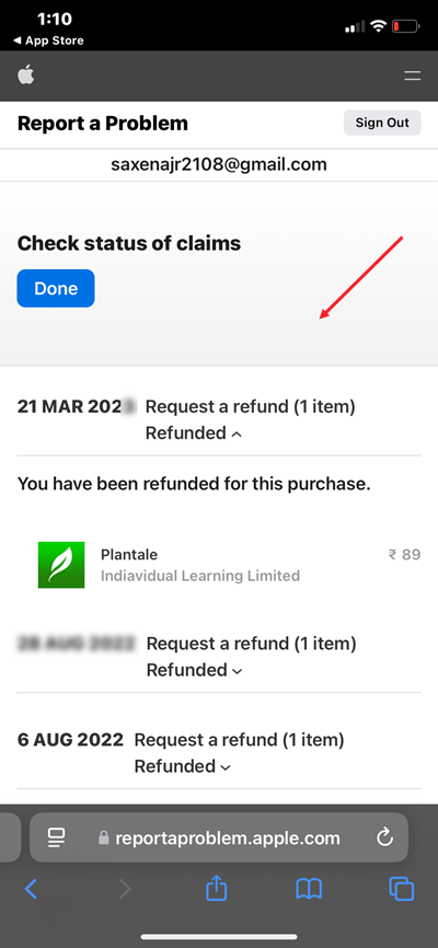 App Store Purchase Refunded App Store Purchase Refunded