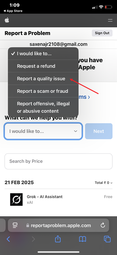 Refund for App Store Purchase Refund for App Store Purchase