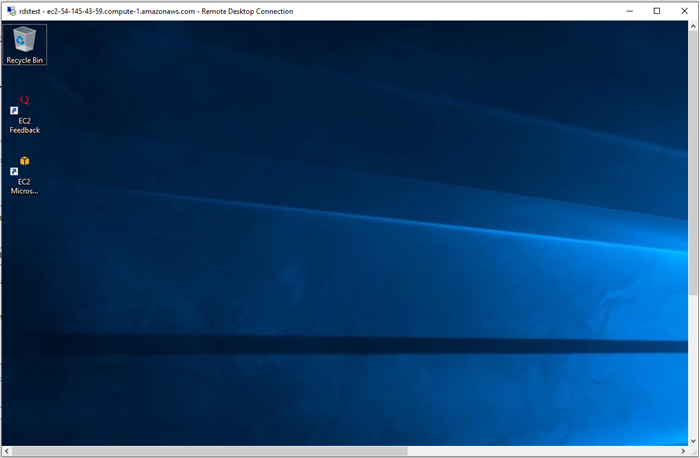 Windows instance started Windows instance started