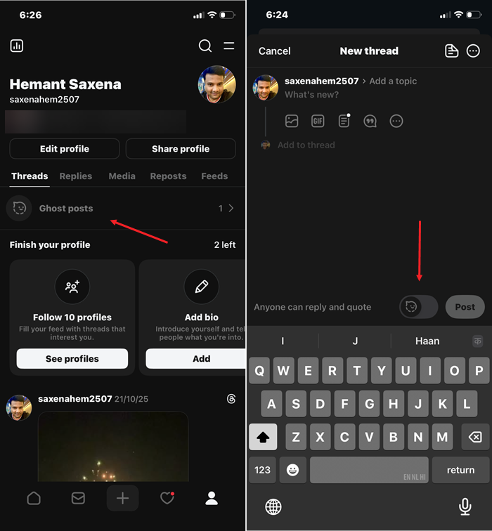 Accessing Ghost Posts on Threads app Accessing Ghost Posts on Threads app