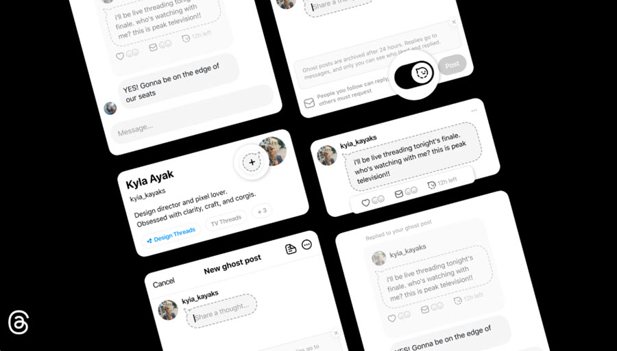 Disappearing Ghosts Post on Threads