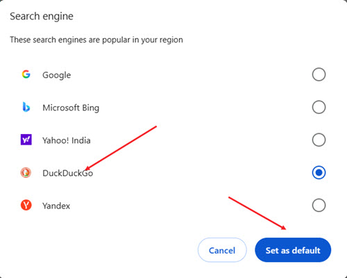 Duck Duck Go Search Engine