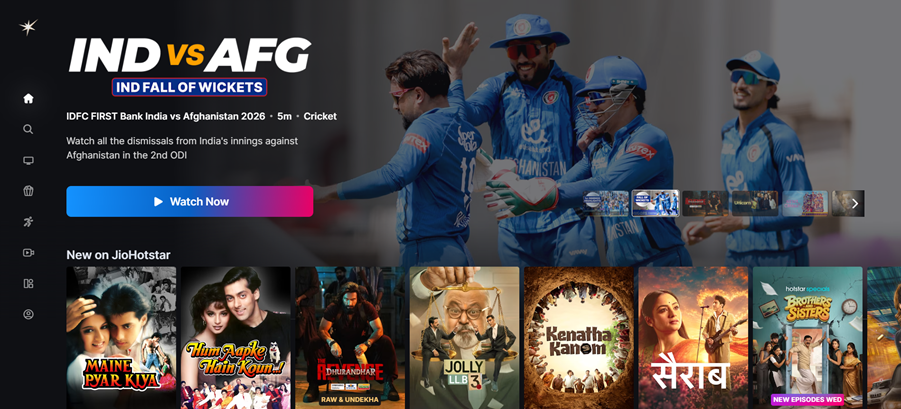 HotStar HomePage