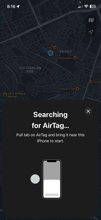 Searching for AirTag